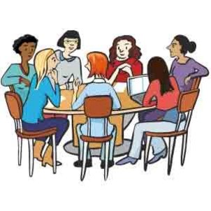 Gruppe am Tisch Gruppe am Tisch