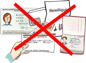 Wichtige Papiere nicht mitnehmen Wichtige Papiere nicht mitnehmen