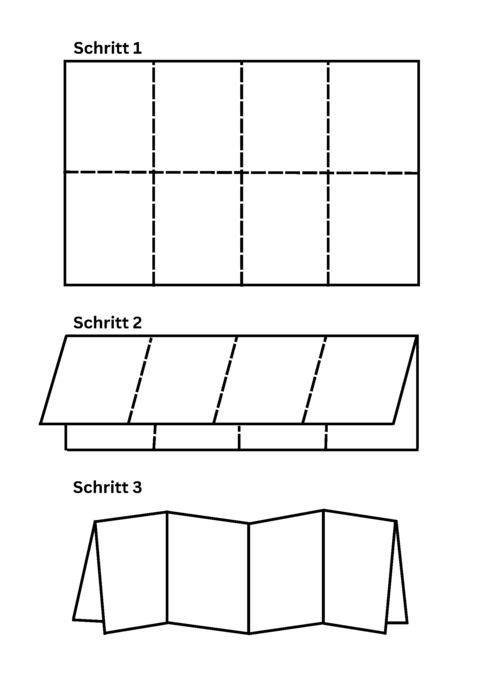 Faltanleitung zum Leporello Anleitung